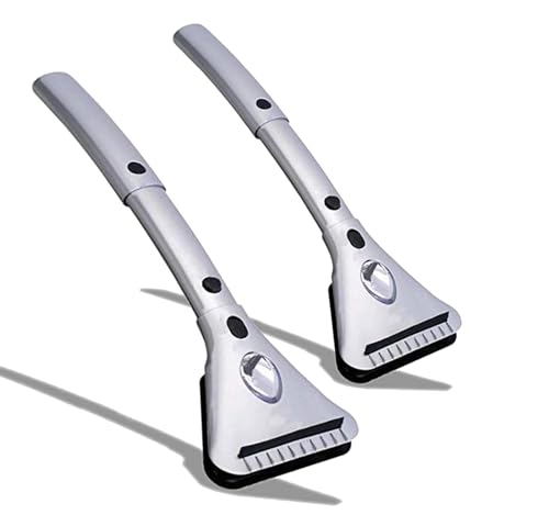 ZONETECH Heated Car Window Ice/Snow Scraper Extendable Auto Windshield Heated Scraper with LED Light,12V Electric Scraper Heating, Car Ice Scraper & Snow Removal Tool Stocking Stuffer