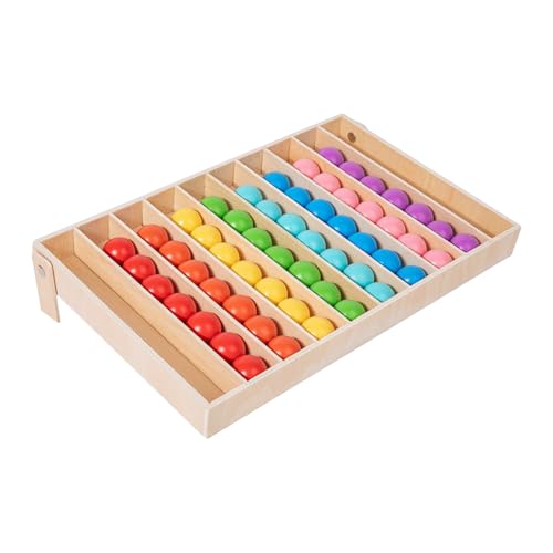 Genérico Juguetes para Clasificar Colores - Juego Clasificación Bolas De Colores - Juguete Educativo De Madera para Niños Pequeños - para Niños Niñas Aula Homeschool Guardería Tutoría Cumpleaños