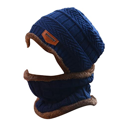 Ensemble bonnet et écharpe d'hiver garçons | Bonnet d'hiver et cache-cou pour garçon,Chapeau d'hiver pour enfants avec cache-cou, chapeau et écharpe d'automne et d'hiver pour garçons et filles Woyufen Cover