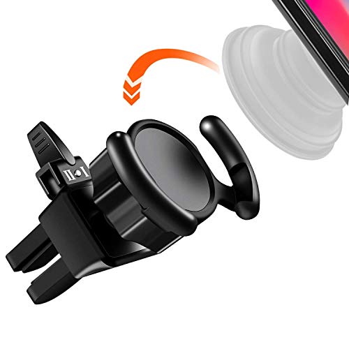 TANGLEI Universal Air Vent Car Mount Holder, 360 Rotation Air Vent Grip Stand Car Mount Compatible with Smartphones (Black)