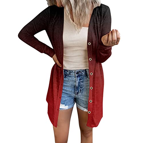 Strickweste Damen Sommer Loose Cardigan Einfarbige Bolerojacke Leichter...