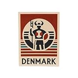 Vagabond Heart Denmark Weatherproof Vinyl Sticker - Danish Souvenir Decal - Denmark Sticker