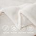 Battilo Cream White Throw Blanket, Rabbit Fur White Blanket for Bed, Couch, Super Soft Mink Ivory Throw Blanket for Home Decor, 50