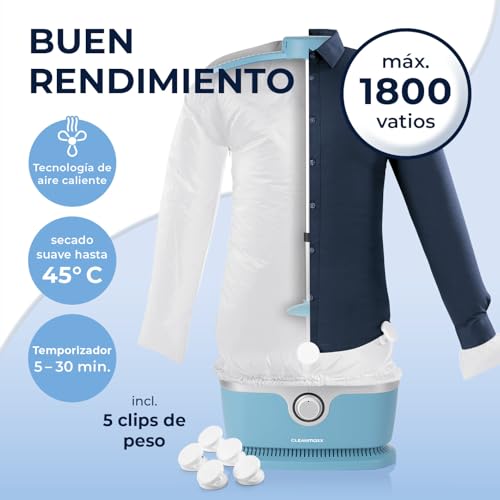 Miniatura 4 de Cleanmaxx Plancha Automática De Camisas Pro Con Accesorio Para Pantalones Sustituye Al Vaporizador Maniquí Para Camisas, Blusas Y Pantalones Innovadora Y Eficaz