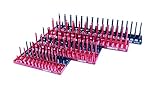 BADGERTEK Socket Organizers for Toolboxes – Complete 6-Piece Tool Holder Tray Set for SAE & Metric Sockets for Mechanics Toolbox Fits ¼”, 3/8”, ½” Drive Short & Deep Sockets