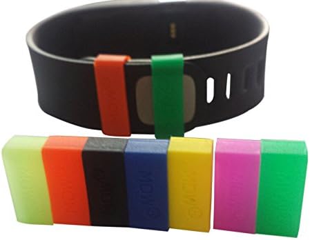 MDW Mixed Colored Silicon Fastener Ring for Fitbit Charge/Force, Protect The Band from Falling Off and Fix The Clasp Loose Problem,Never Worry About Losing Your Loved One