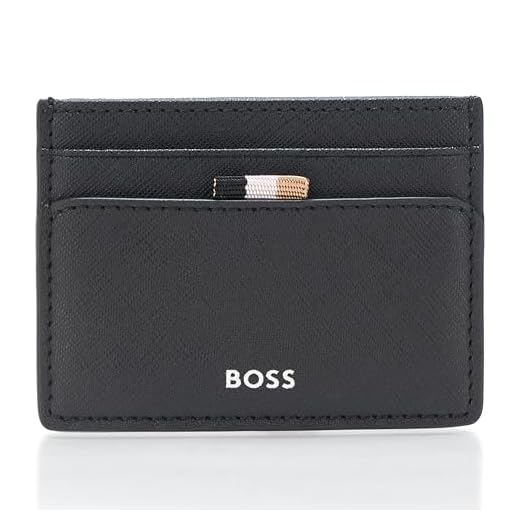 BOSS Porta-cartão masculino Zair, Castlerock preto, tamanho nico