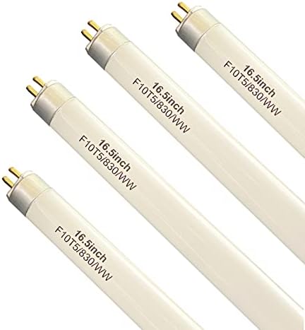 (4 Pack) 16’’ F10T5/830 Fluorescent Bulb Replacement for Jasco 10W 3000K Warm White Lamp for Under Cabinet, Counter Light Fixtures,16.5’’ Overall Length