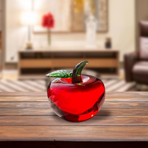 Pomme en verre miniature et statuette cadeau originale de table - 6