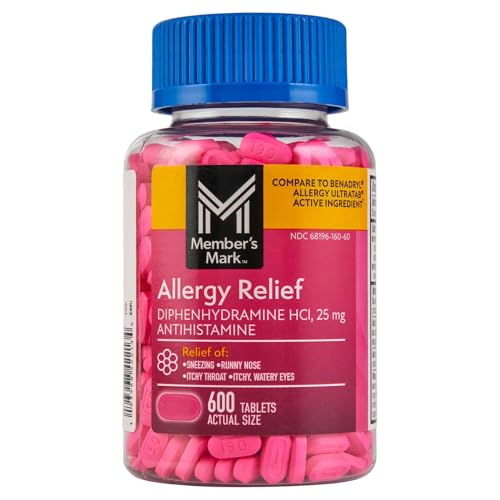 Member's Mark 25 mg Diphenhydramine Allergy (600 Count)