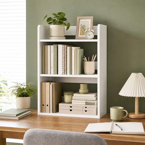 anrekl Organizador Estanteria, Estantes Cocina, Puede Considerarse como Estanteria Cocina Encimera, Adecuado para Cocinas, Oficinas, Estudios y Dormitorios, 40×20×65 Cm, D-Blanco