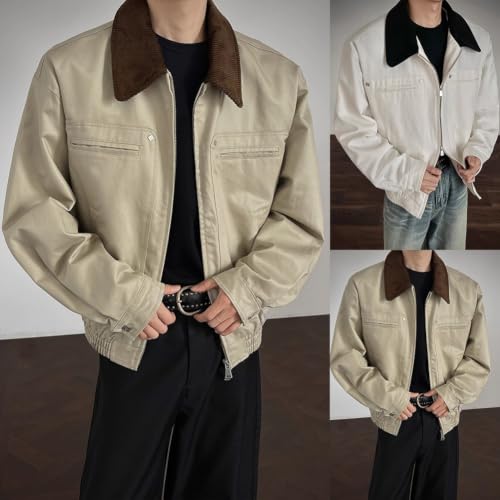 Veste ample à revers rétro confectionnée pour l'hiver - 6