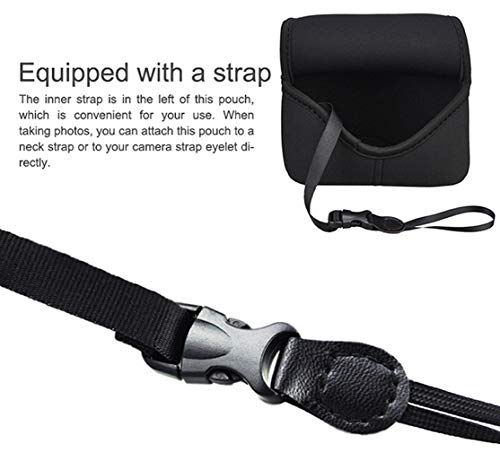 Jjc Black Ultra Light Neoprene Camera Case For Sony A6600 A6500 A6400 A6300 A6100 A6000 A5100 W/55-210Mm Lens, Pouch Bag For Fujifilm Fuji X-T30 X-T20 X-T10 W/ 55-200Mm Lens, Elastic, Water Resistant #TOP3