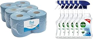 Blake & White PS1215 Purely Smile Centrefeed Rolls | 2ply | 400 Sheet | White | Pack of 6