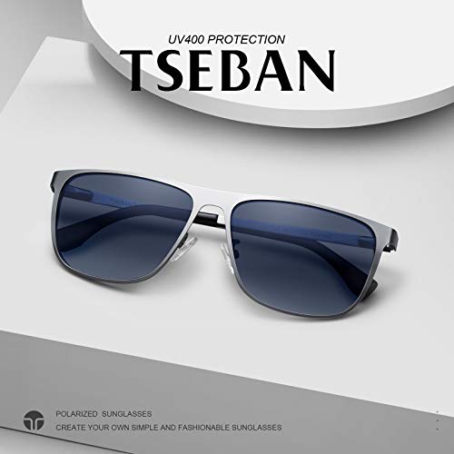 Rectangle Polarized Sunglasses for Men UV Protection Driving Glasses with Metal Frame …4