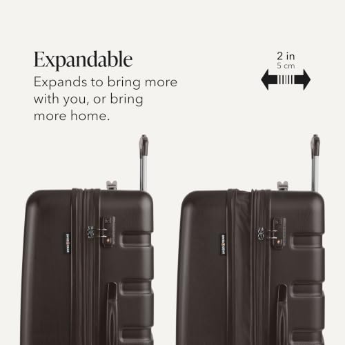 Image of SwissGear 7366, Chocolate, Checked-Large 27-Inch, Signature Hardside Expandable Luggage With Spinner Wheels