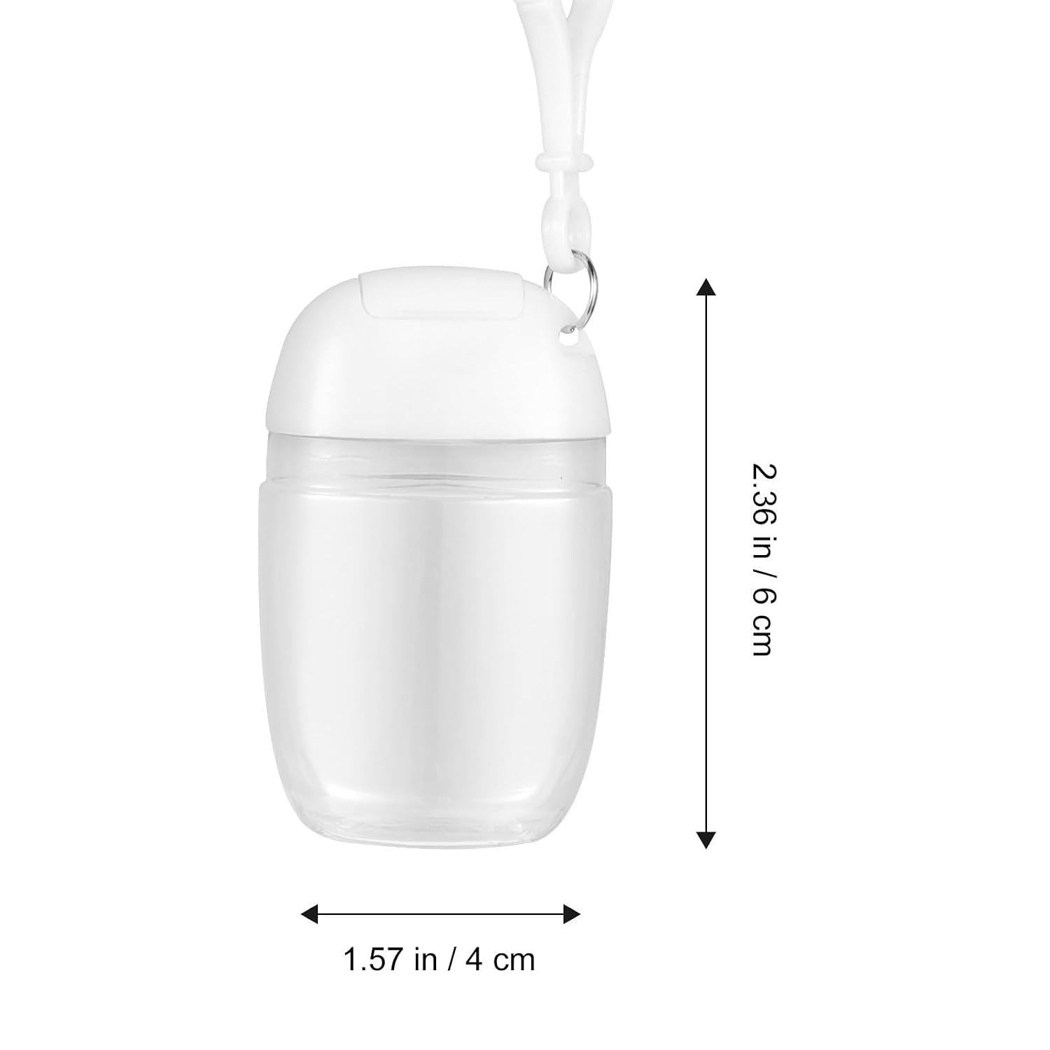 10pcs Portable Cosmetic Travel Bottle Set 30ml Plastic Keychain image 2
