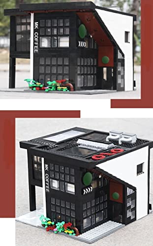General Jim's Coffee House Modern Architecture Building Blocks Two Level Modular Moc Bricks Toy Building Set With Light Effects Great Modular Build For Teens And Adults #TOP4