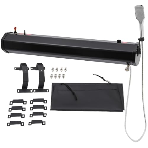 Tanque de Agua Presurizado para Camping 7.93Gal/30L, Tanque Portátil para Ducha de Camping, Para Montaje en Techo de Auto o Camión