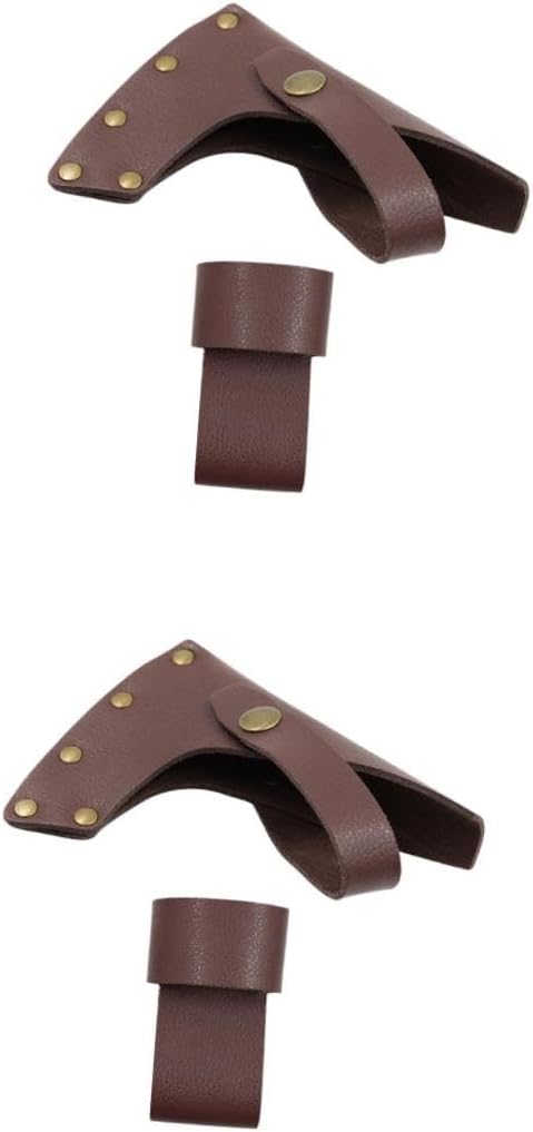 Gadpiparty 2pcs Outdoor Axe Protective Sleeve Wood Handle Hatchet Cover for Camping Light Brown Protective Blade Sleeve for Barbecue and Outdoor Activities