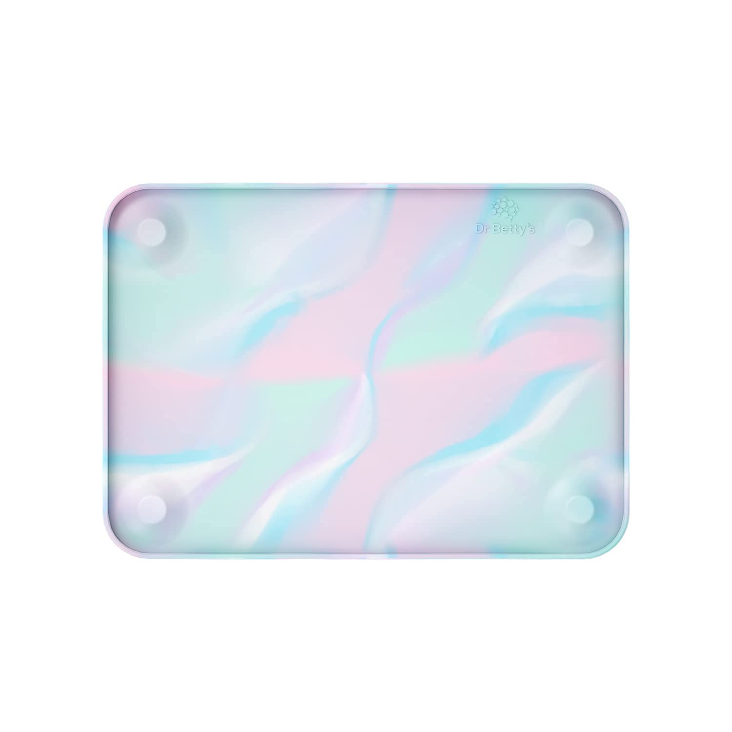 Dr. Betty’s - Food Grade Silicone Placemat/Play Mat with Super Suction and Raised Edges to Contain Messes for Babies + Toddlers + Kids | Non-Slip, Dishwasher Safe (Unicorn)