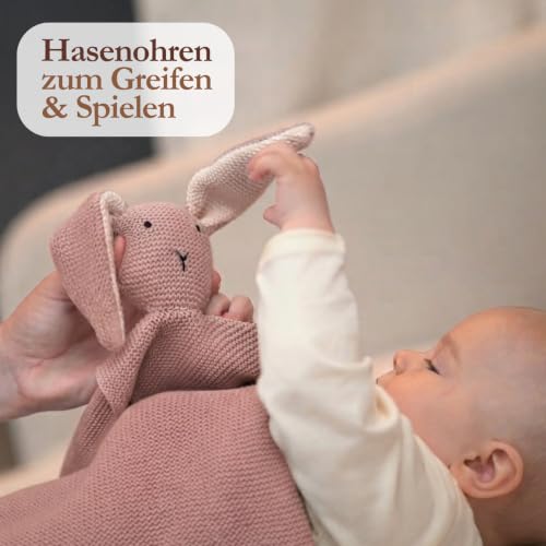 DIKOS Schmuse-Hase Rosa Babydecke aus 100% Bio-Baumwolle – Bild 5