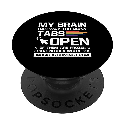 Mon cerveau a beaucoup trop d'onglets Open Software Developer Nerd PopSockets PopGrip Interchangeable