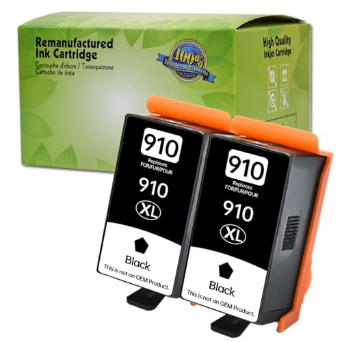 Cartouches HP 910XL remanufacturées pour HP OfficeJet Pro 8025e et 8035e (Pack de 2)