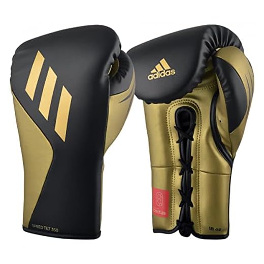 adidas Herren Tilt 350 Boxhandschuhe, Schwarz/Gold, 12 oz EU