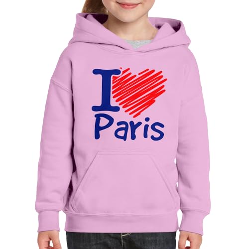 Sweat à capuche enfant I Love Paris noir en coton premium - 3