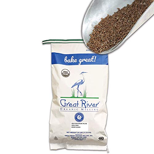 Great River Organic Milling Organic Whole Grain Brown Flaxseed | High-Fiber, Omega-3 Rich Superfood | Non-GMO, Kosher, USDA Organic | Ideal for Baking, Smoothies & Home Milling | 25 Lb. (Pack of 1) - Thumbnail 2