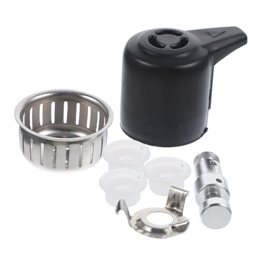 Set de repuestos para olla a presión con válvula de liberación de vapor y cubierta anti-bloqueo, material plástico y acero inoxidable miniatura 1