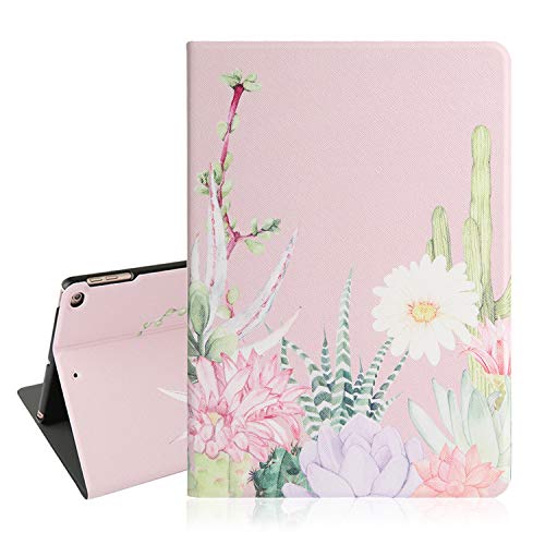 Hi Space for iPad 10th Generation Case 10.9 inch 2022 with Pencil Holder, Pink Cactus Trifold Protective Shockproof Cover foriPad 10th Gen Auto Sleep Wake for A2757 A2777
