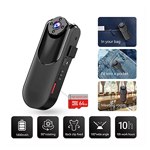 Mini caméra portable avec enregistreur vidéo numérique et vision nocturne pour surveillance