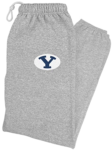 LOGOVISION Brigham Young University Primary Logo Mens Jogger Sweatpants, Athletic Heather, XX-Large