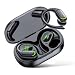 Auriculares Inalambricos Deportivos, Cascos Inalámbricos Bluetooth 5.4 HiFi Estéreo con 4 HD Mic, 50H Reproducción, IP7 Impermeable, Micrófono HD, Pantalla LED, Ideal para Gym Running Fitness - Negro