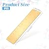 Brass Ruler 120mm 4 Inches, 1Pcs Gold Mini Small Short Metal Straight Ruler with Hang Up Hole, Dual Scale Metric and Imperial Measurement Too Machinist Bookmark Rulers for Drawing Engineering Office