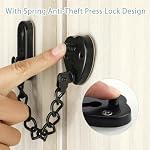 Alise Door Chain Lock, Adjustable Security Chain Door Lock, Matte Black - Image 5