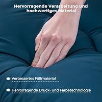 MAXYOYO Japanische Futon Matratze, Gestepptes Tatami Matte Futonmatratze, Klappmatratze für Boden- und Gästenutzung, Falt- und Rollbar für Einfache, auch für Camping Geeignet (Blaustein, 135x190cm) – Ansicht 6