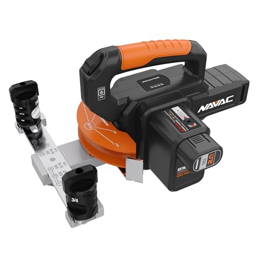 Image of NAVAC NTB7L Power Tubing Bender for Soft Copper Tubing - Battery-Operated - One-Button Operation - Quick Connect Mandrel - Easy-Release Baffle - 7-in-1 Tubing Size Selector
