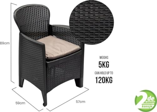 Ipae-Progarden SpA Set. 3 PZAS.Sillon Y Mesa Gris - Image 3