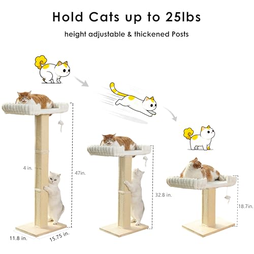 Repuesto para rascador de gato con sisal 14 pulg alto miniatura 6