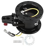 ステアリングホイール クイックリリースハブアダプター - 傾斜・フリップ機能付き 自動車メンテナンス 修理工具 適応市場全般に対応 (15*15*9cm)