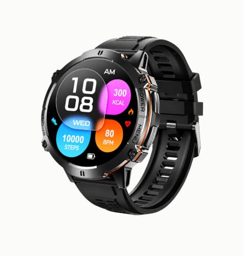 Smartwatch Esportivo GPS 10ATM, Relógio Inteligente com Chamadas Bluetooth, Tela