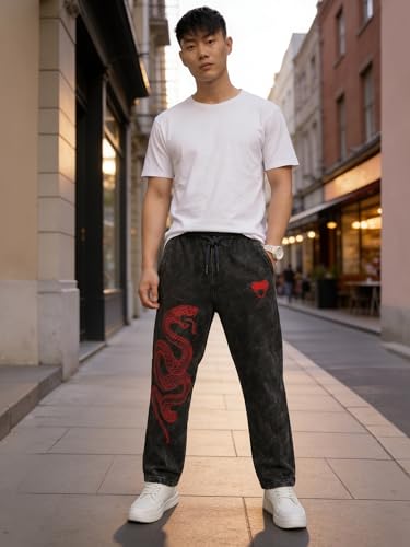 Image of fanideaz Mens Cotton Baggy Trackpant for Men | Streetwear Loose Fit Track Pants for Men | Comfortable Breathable Cotton Casual Wear Lower for man Stylish