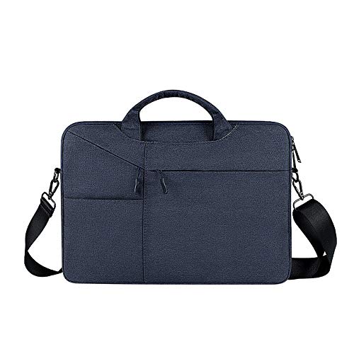 WSLCN Bolsa para Laptop com Alça de Ombro Pasta Bolsa de Ombro Individual 14,1-15,4 polegadas (Azul-