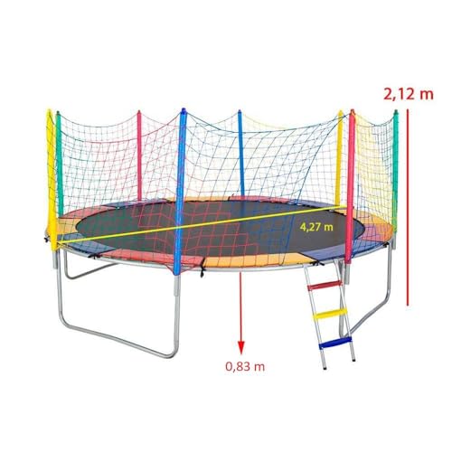 Cama Elástica Pula Pula 4,27m Lona Preta s/Emenda Papibrink