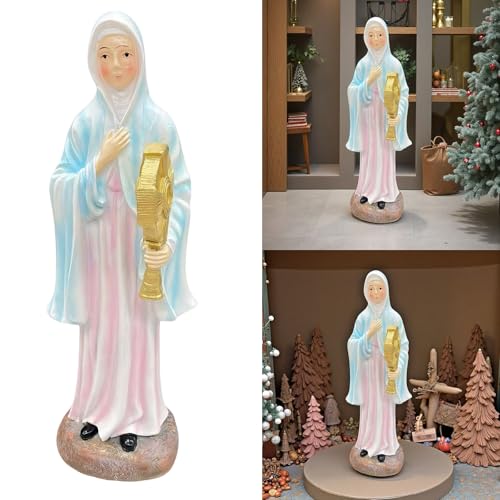 Statue religieuse chrétienne en résine avec croix pour autel - 3