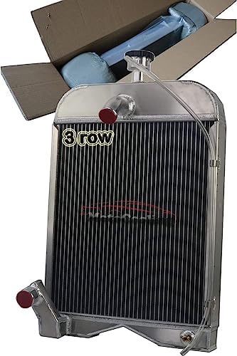 Ford 8N Radiators, 8N8005 Radiator for Ford 8N 9N 2N Tractors Models Radiador OEM# 8N 8005 86551430, 44MM Ford+8N+3 Row Core Aluminum Radiators with Cap