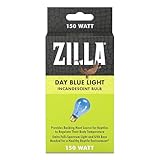 Zilla Reptile Terrarium Heat Lamps Incandescent Bulb, Day Blue, 150W